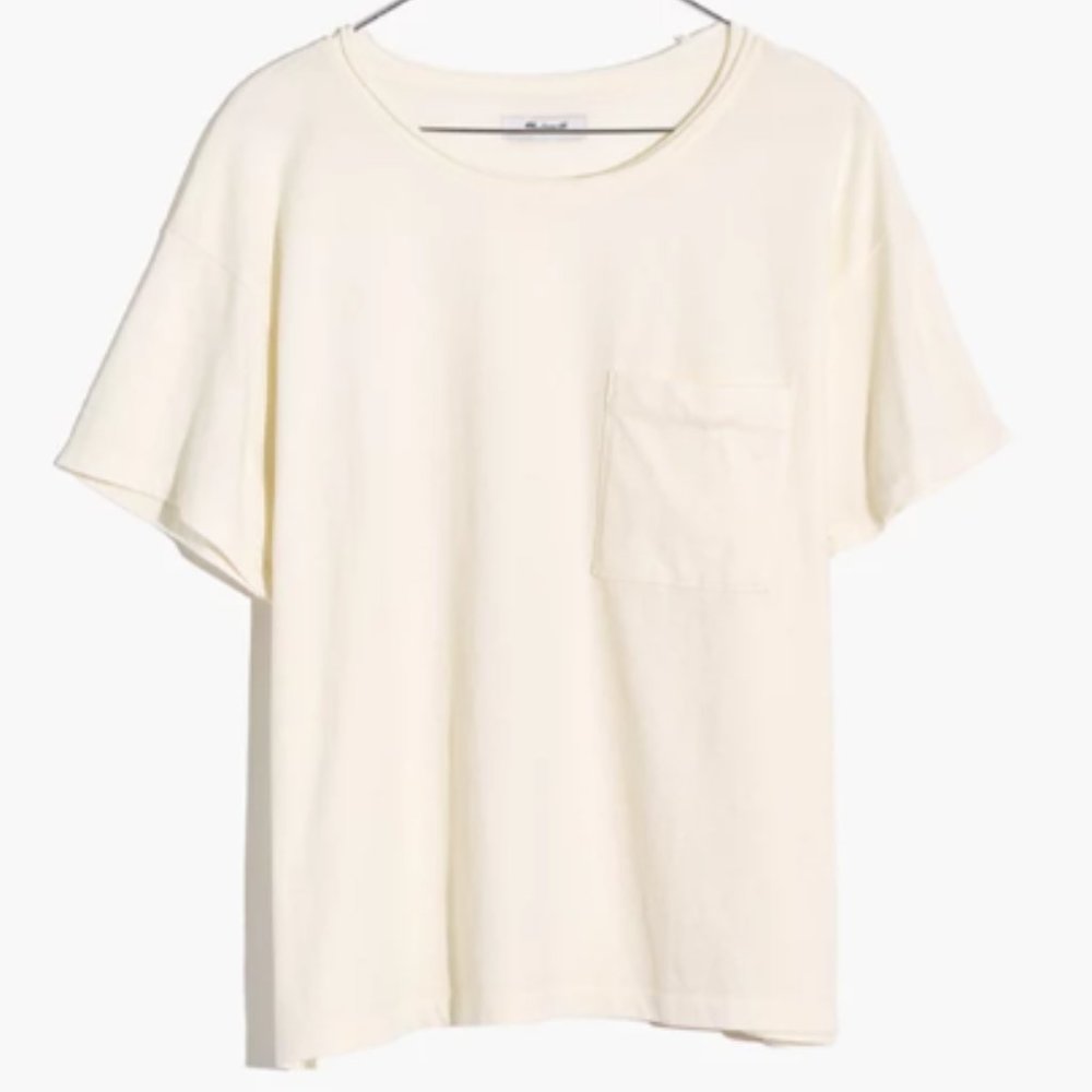 Madewell Softfade Cotton Oversized Pocket Tee, XL